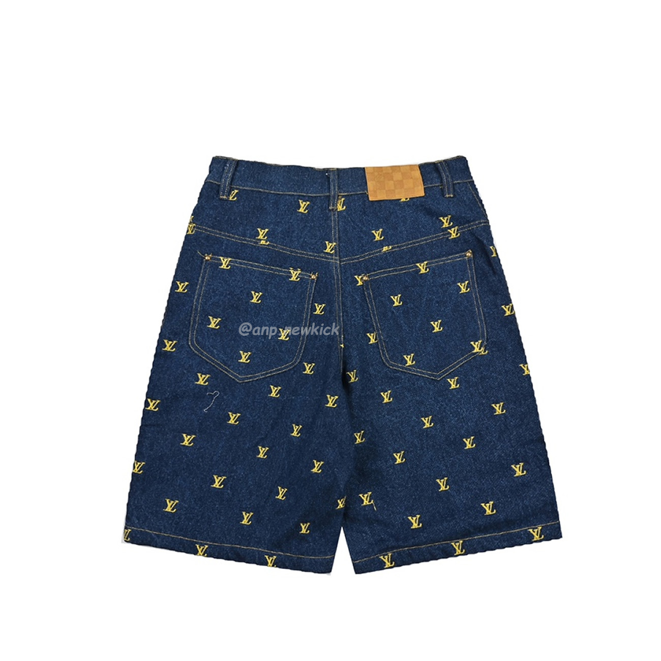 Louis Vuitton Embroidered Logo Denim Shorts (2) - www.newkick.vip